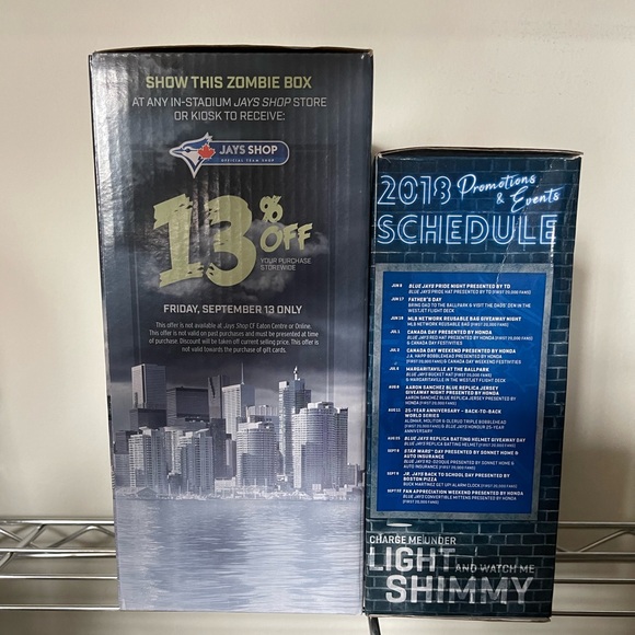 Blue Jays Friday the 13th Zombie Bobblehead & Marcus Stroman Shimmy WobbleBobble - Picture 5 of 5